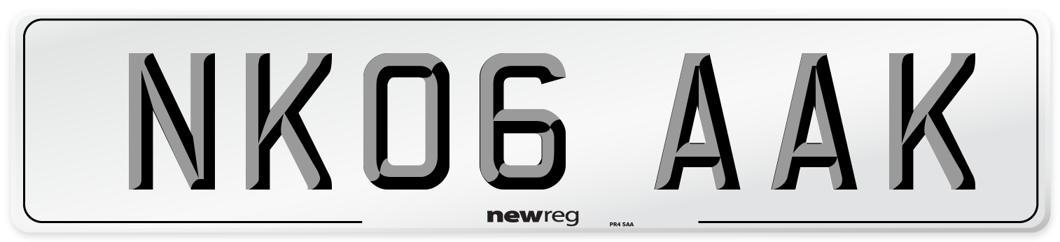 NK06 AAK Number Plate from New Reg